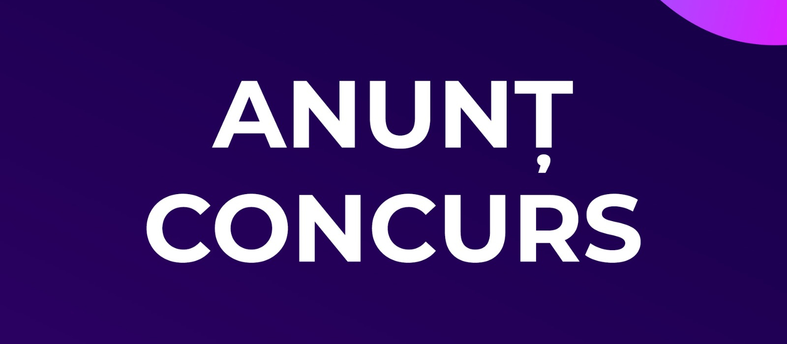 Anunț concurs